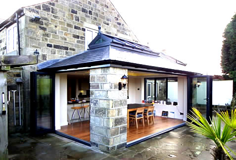 Glazed extension with rural views